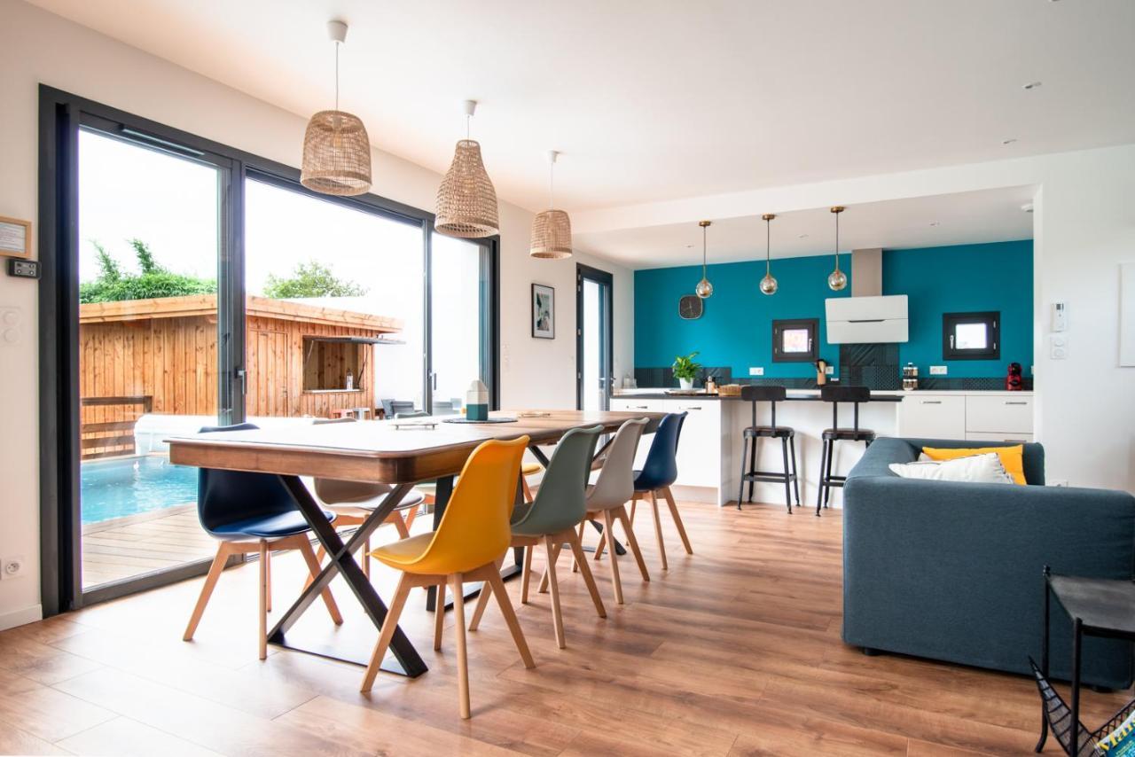 Frenchyhomes☆Villadeluxe☆Plage☆Piscine 앙데르노스레방 외부 사진