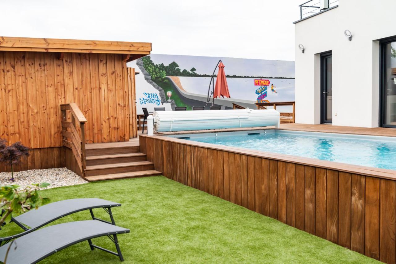 Frenchyhomes☆Villadeluxe☆Plage☆Piscine 앙데르노스레방 외부 사진